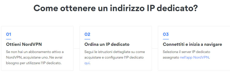 ip dedicato di NordVPN