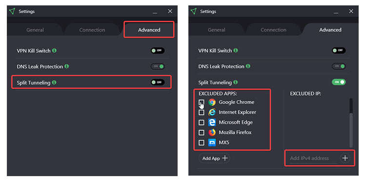 come attivare lo split tunneling su protonvpn
